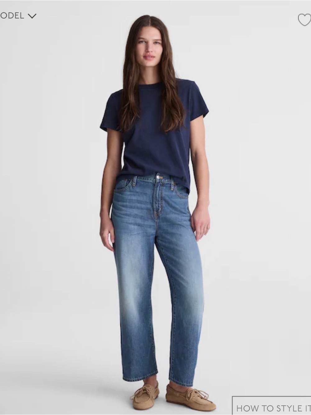 Airy Madewell denim - perfect vintage wide-leg crop jean